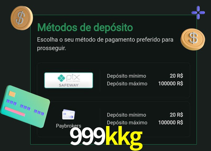 O cassino 999kkg oferece uma grande variedade de métodos de pagamento